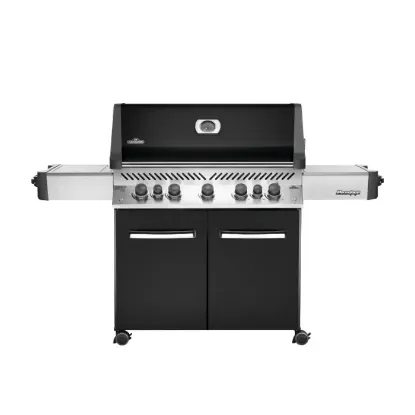 Picture of Prestige® 665 Propane Gas Grill with Infrared Side and Rear Burners, Black